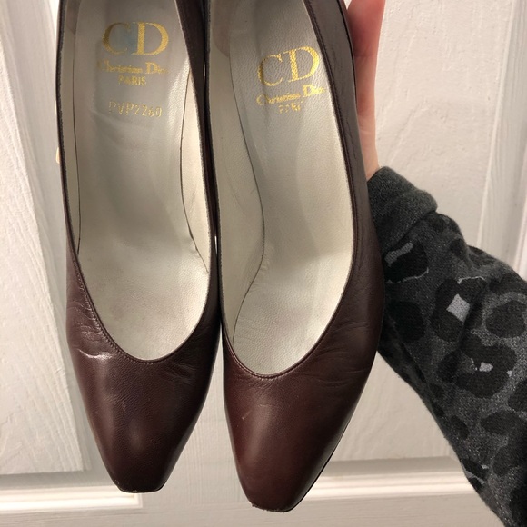 Vintage Christian Dior brown leather heels - Picture 4 of 16